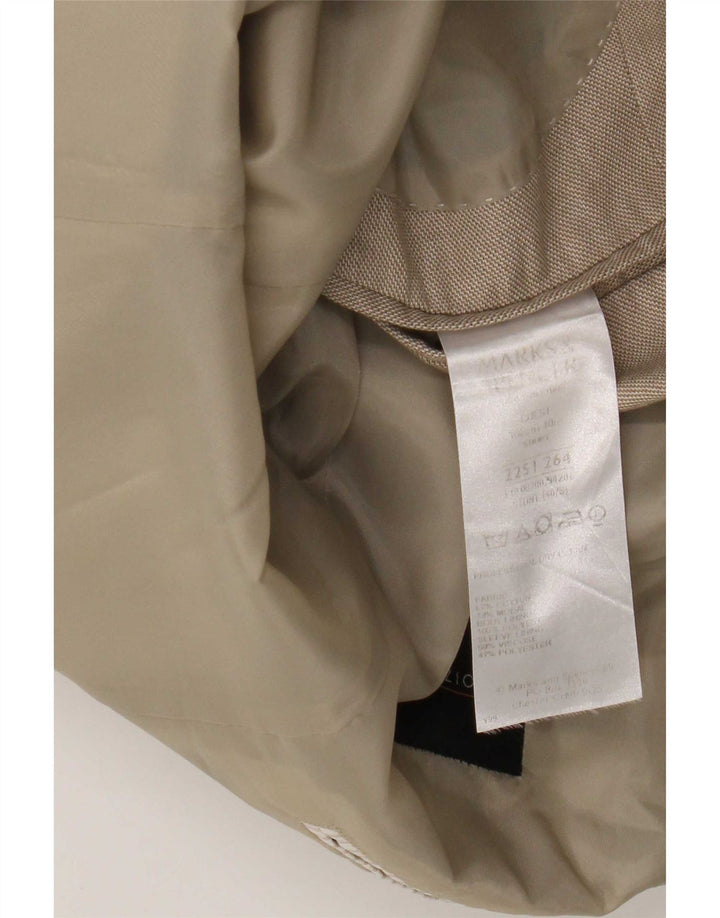 Giacca blazer a 2 bottoni da uomo Marks & Spencer UK 40 Cotone beige medio