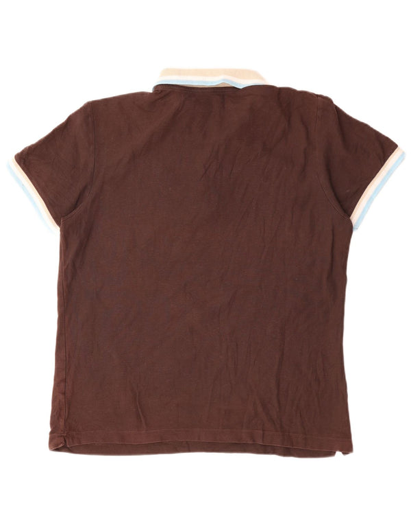 Polo da uomo LOTTO Large in cotone marrone