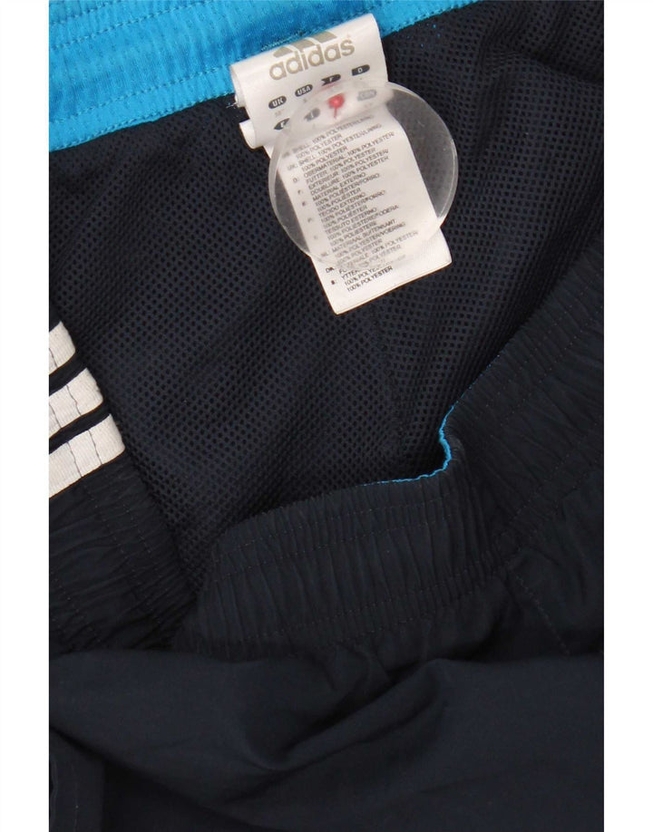 Pantaloni da tuta da uomo Adidas medi in poliestere blu navy