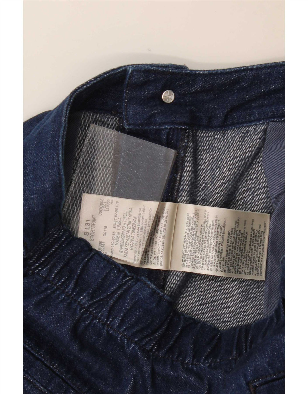 Jeans dritti da donna Lee piccoli W27 L31 cotone blu navy