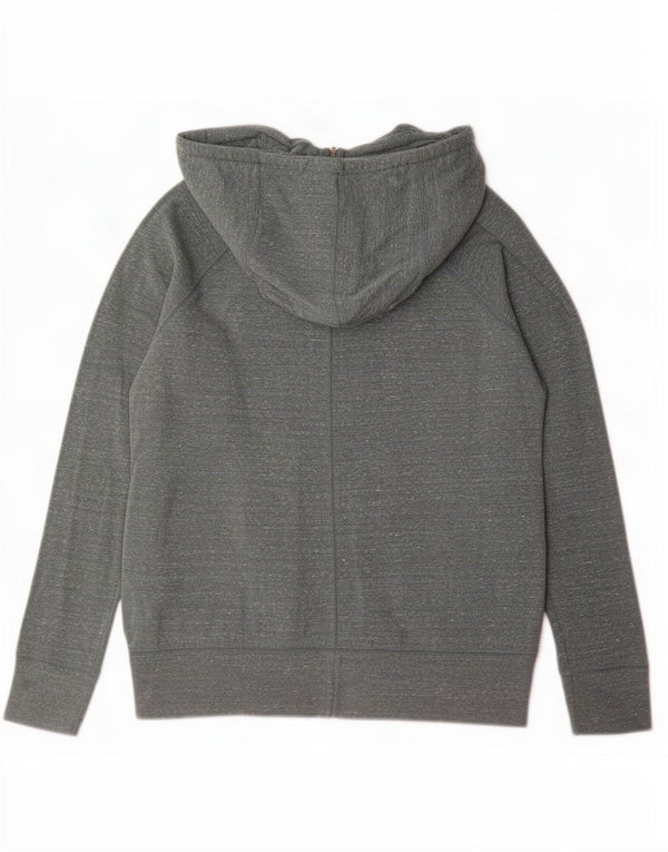 Felpa con cappuccio e zip da donna Nike UK 14 Cotone screziato grigio medio