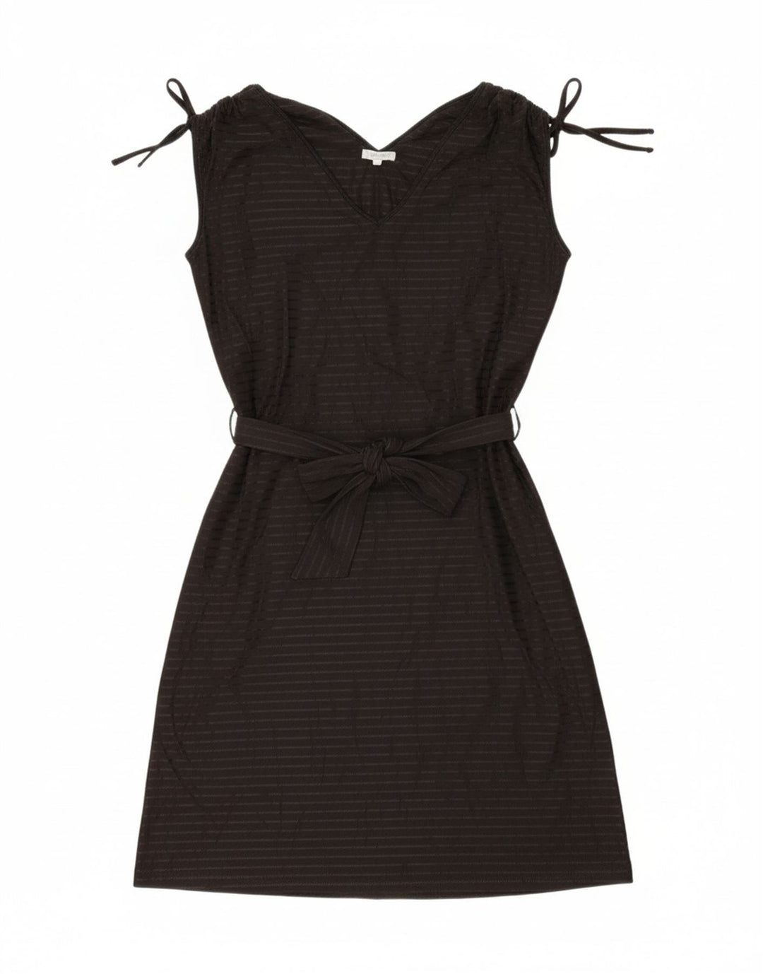 CAPRICCIO Womens Sleeveless A-Line Dress IT 46 Large Black Striped Vintage Capriccio and Second-Hand Capriccio from Messina Hembry 