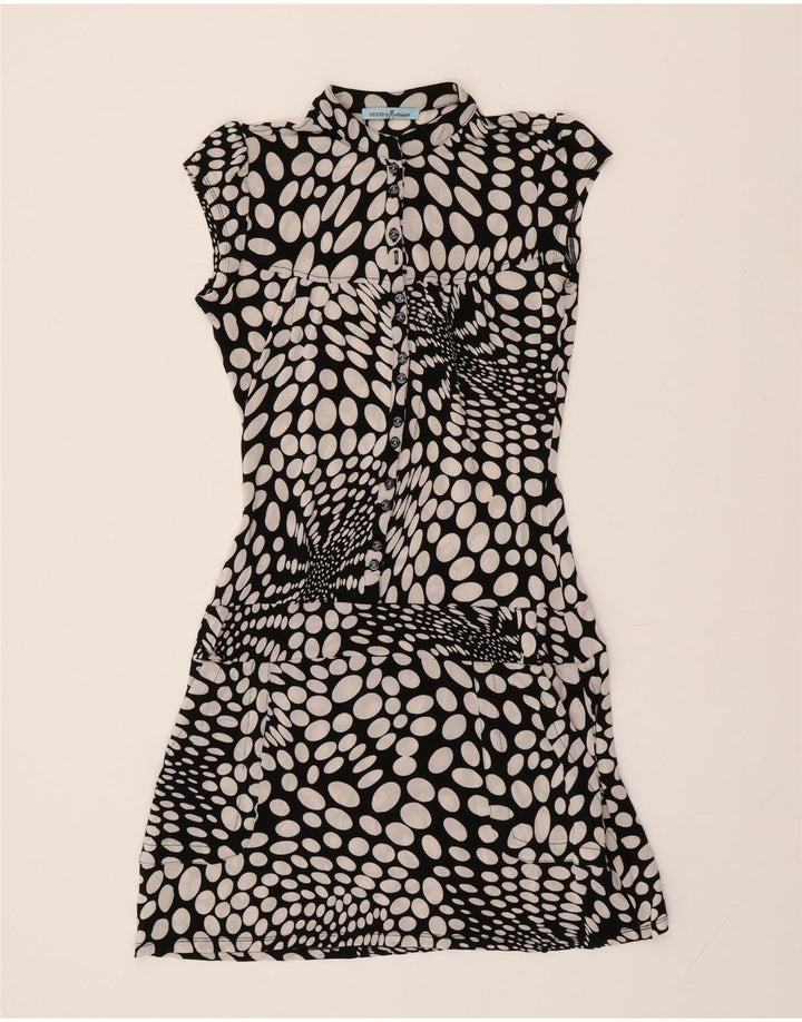 GUESS BY MARCIANO Abito da donna a vita bassa UK 12 Medio Nero maculato