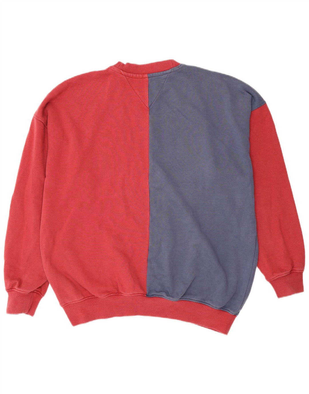Tommy Hilfiger Felpa grafica da uomo Maglione XL Rosso Colourblock in cotone