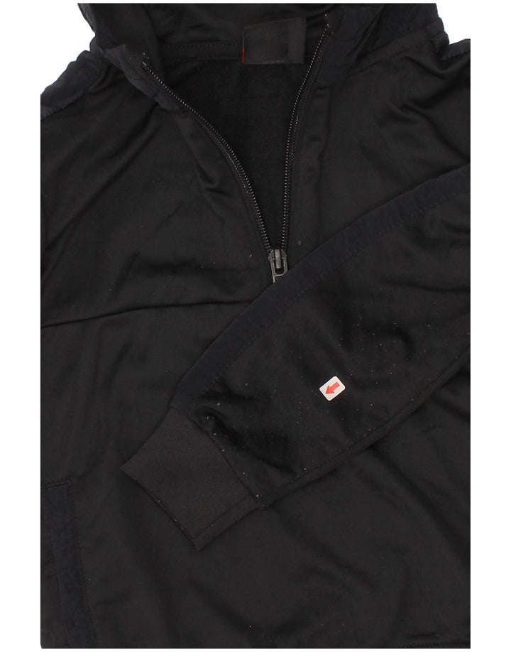 Felpa con cappuccio e collo con zip Jordan da ragazzo, 2-3 anni, in poliestere nero