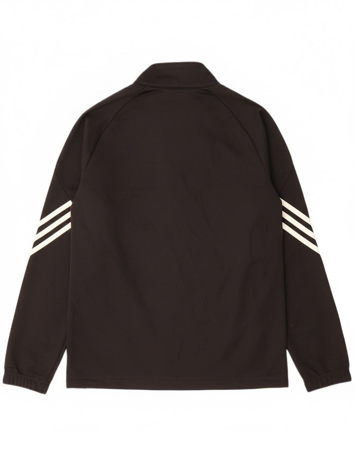 Giacca superiore della tuta Adidas Climalite da ragazzo 13-14 anni in poliestere nero