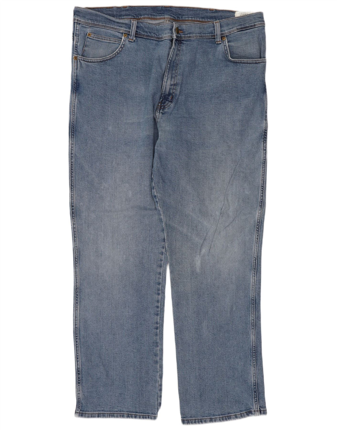 Jeans dritti da uomo Wrangler vestibilità regolare W40 L30 cotone blu