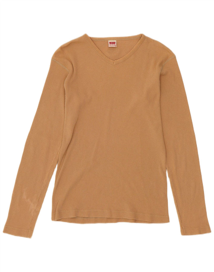 Levi's Top da donna a maniche lunghe UK 12 Cotone beige medio