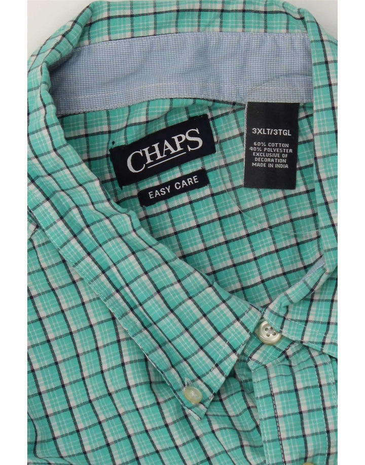 Camicia alta da uomo Chaps 3XL cotone a quadri verdi
