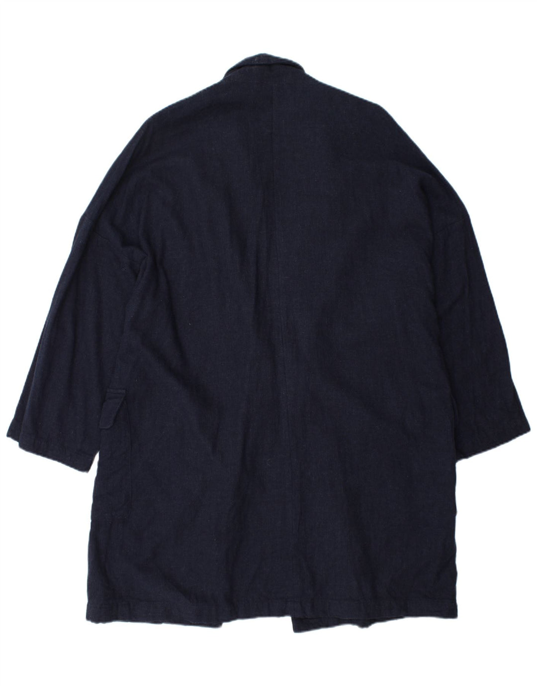 Soprabito oversize da donna ZARA UK 16 Large in viscosa blu navy
