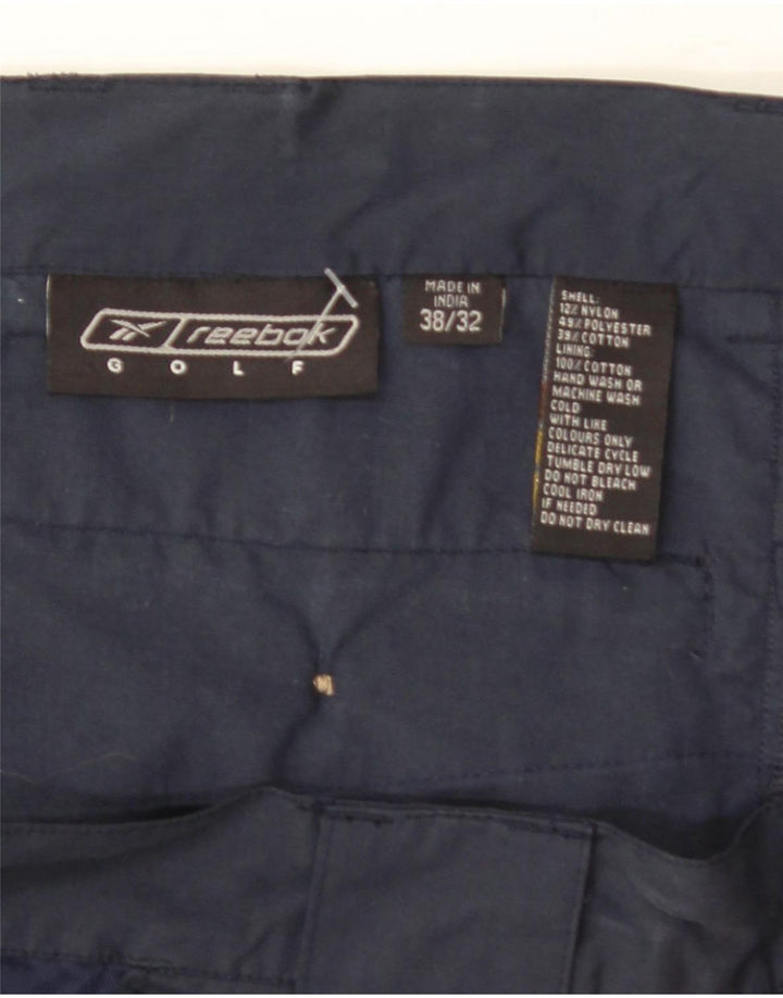 Pantaloni Reebok Pegged Chino da uomo W38 L32 blu navy in nylon
