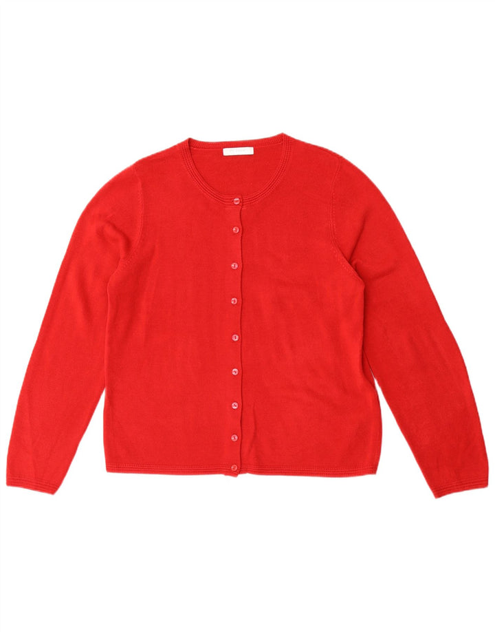 Maglione cardigan vestibilità classica da donna Marks & Spencer UK 12 rosso medio