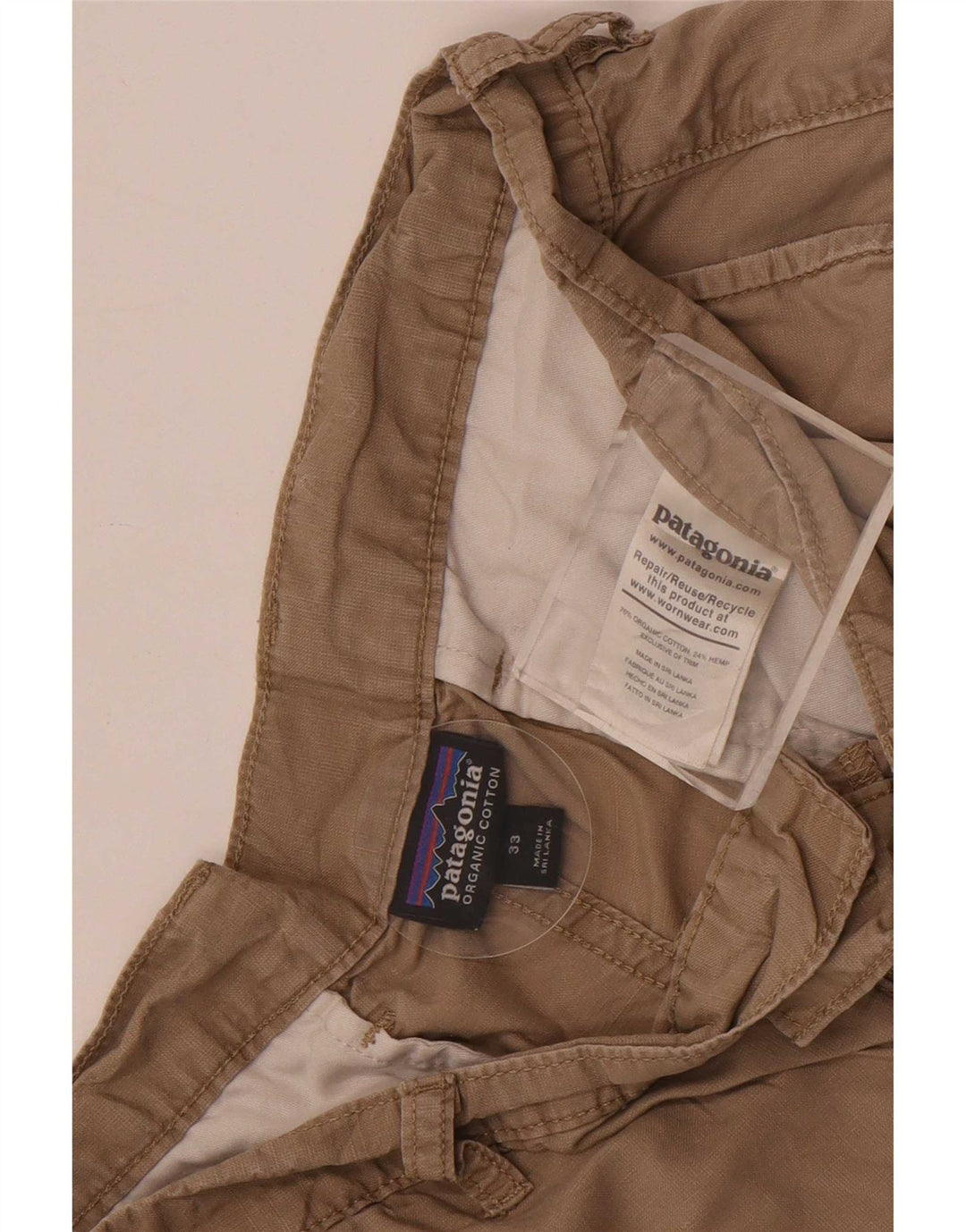 Pantaloncini chino da uomo Patagonia W33 cotone beige medio