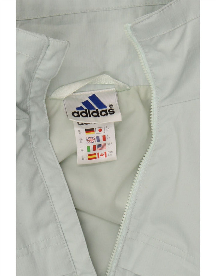 Giacca da tuta da donna ADIDAS UK 14 Large Turchese Poliestere