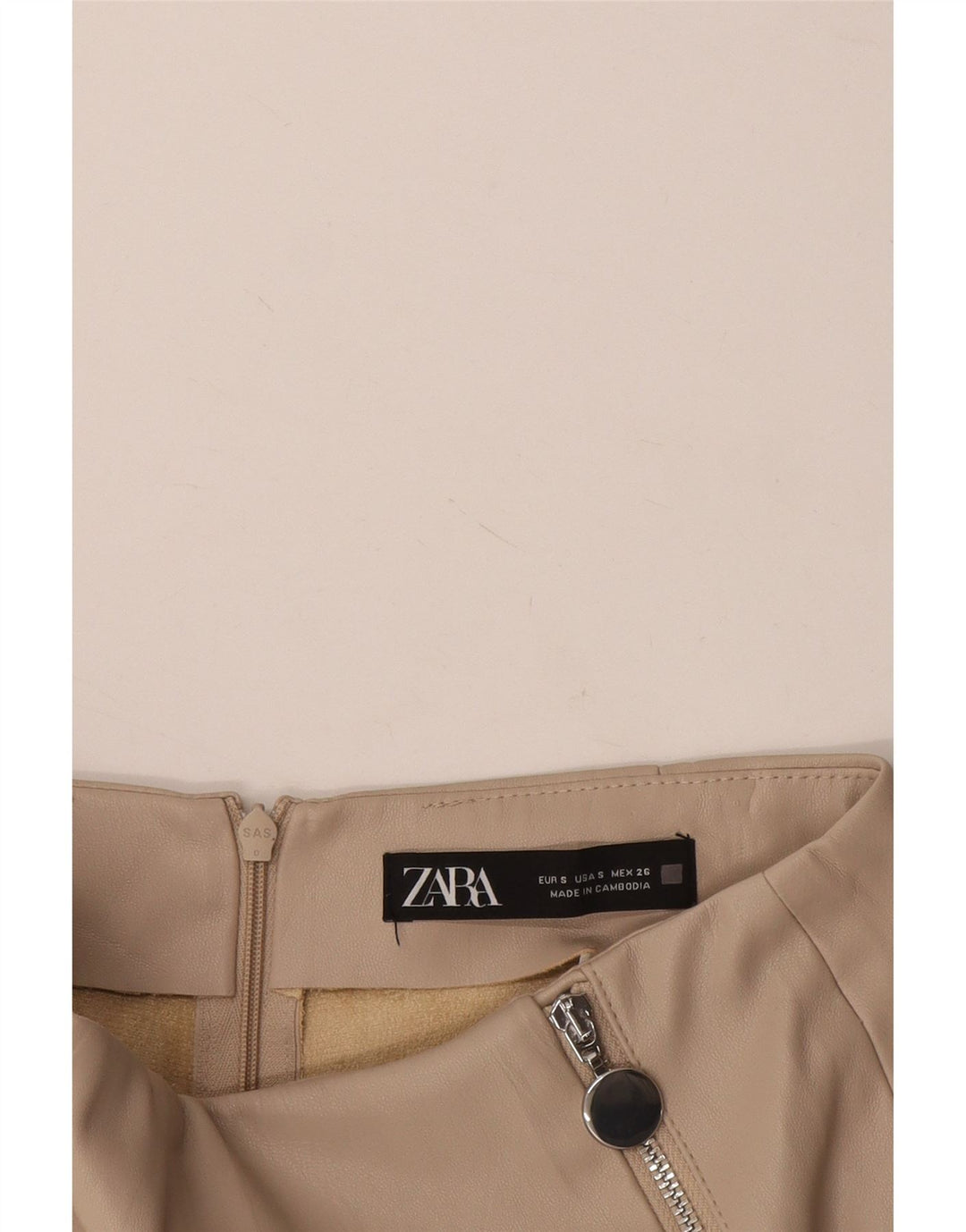 Gonna corta da donna Zara piccola W26 Beige