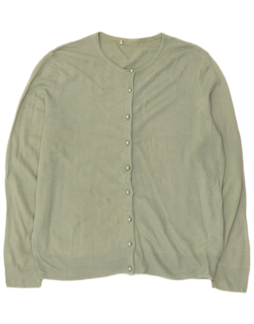 Maglione cardigan da donna Marks & Spencer UK 14 grande acrilico verde