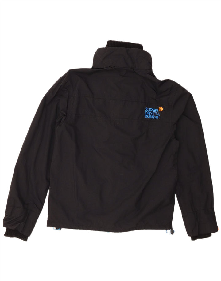 Giacca a vento da uomo SUPERDRY Windcheater UK 40 Large in nylon nero