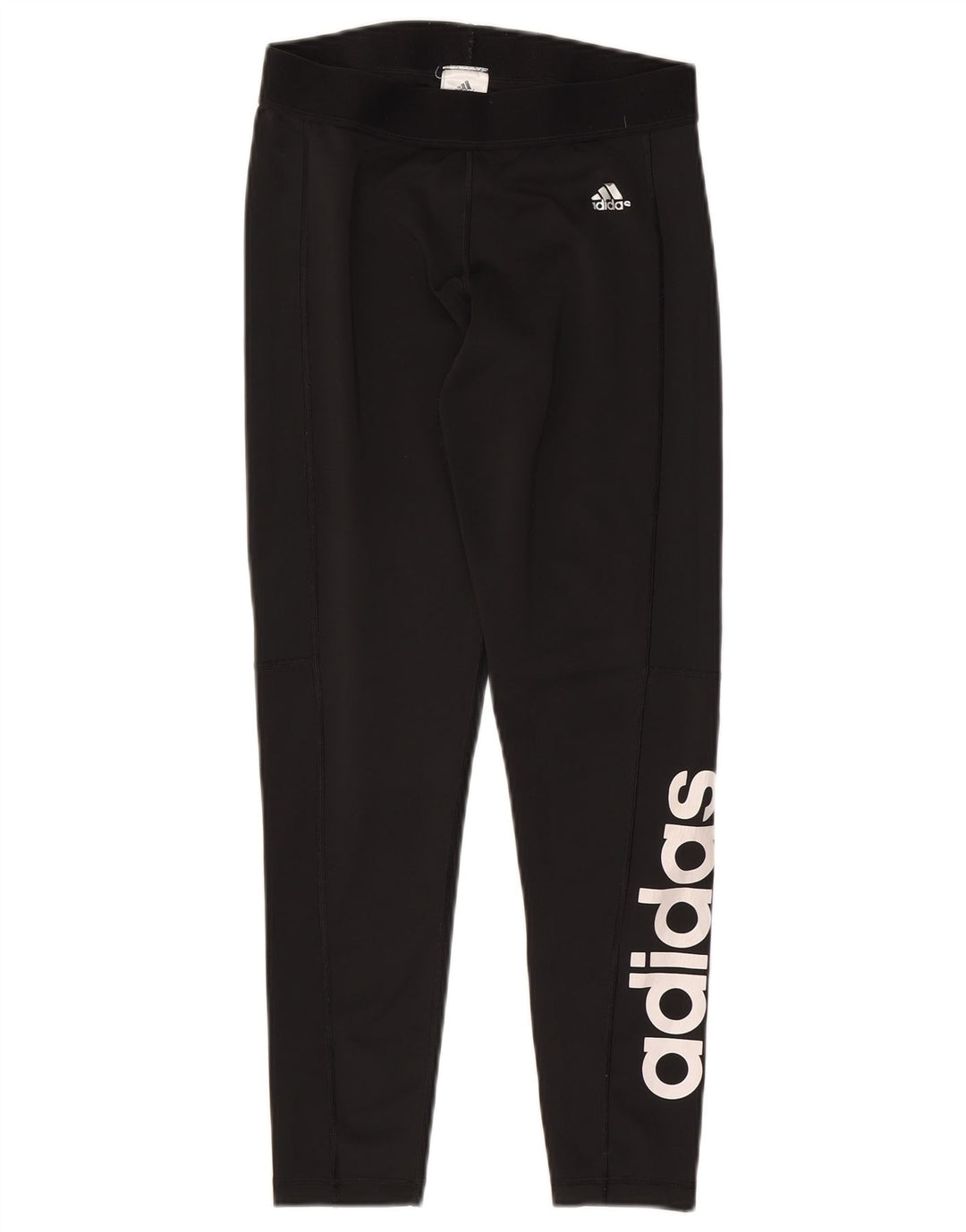 Leggings grafici da donna Adidas UK 12/14 Poliestere nero medio