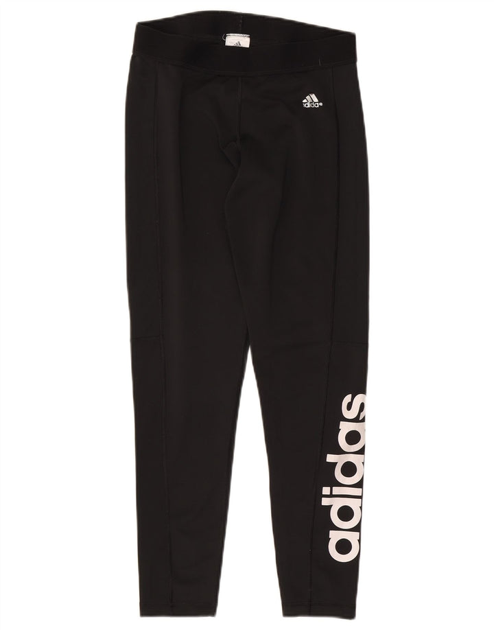 Leggings grafici da donna Adidas UK 12/14 Poliestere nero medio