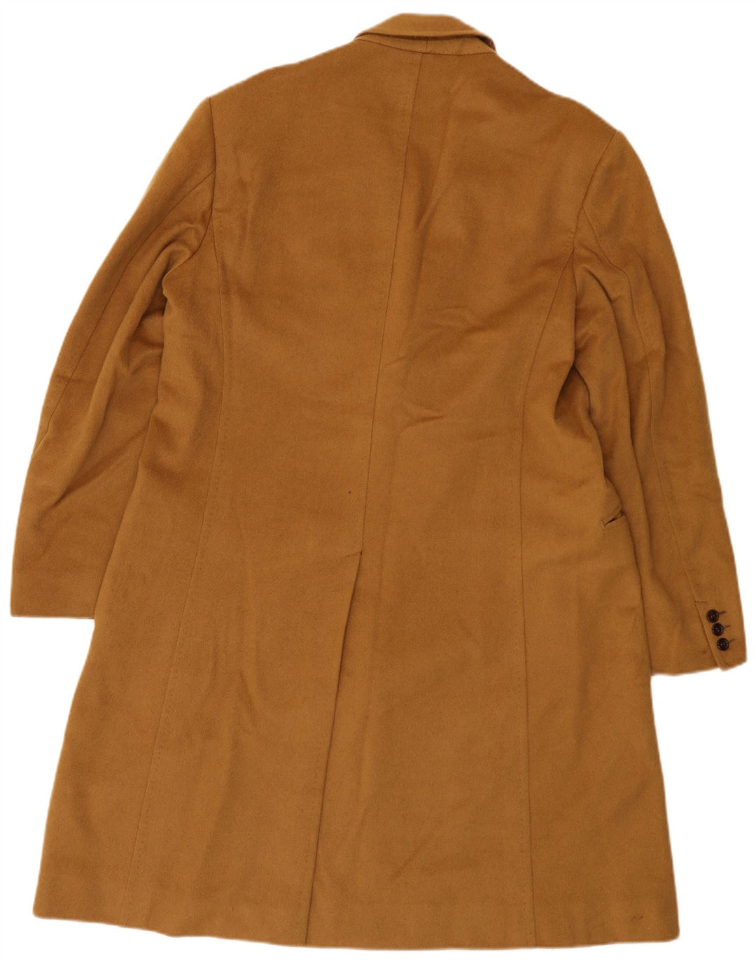 Cappotto doppiopetto vintage da uomo UK 36 piccolo beige