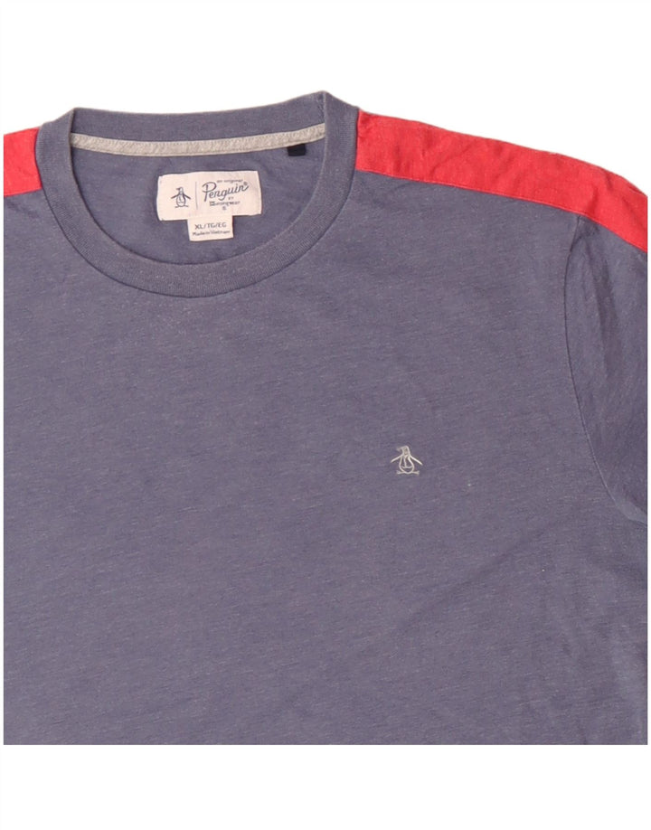 PINGUIN Maglietta da uomo Top XL Blu Colourblock