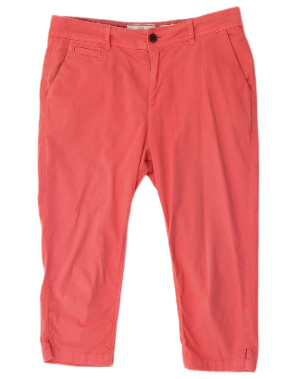 Pantaloni corti tinti in capo da donna Fat Face UK 12 Medium W32 L19 Rosa