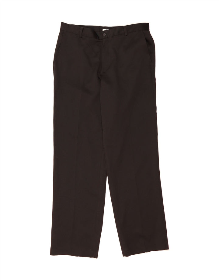 IZOD Mens Straight Chino Trousers W36 L34 Black Polyester Vintage Izod and Second-Hand Izod from Messina Hembry 