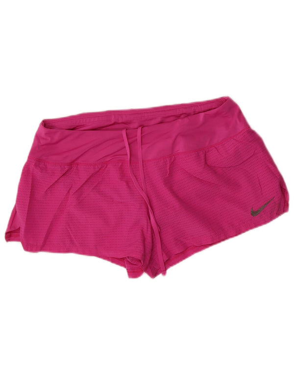 Pantaloncini sportivi NIKE Dri Fit da donna UK 14 poliestere rosa medio