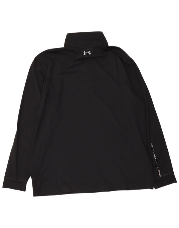 Under Armour Uomo Cold Gear Zip Collo Pullover Tuta Top Grande Nero
