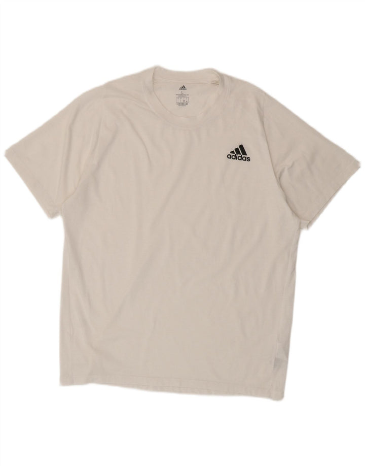 T-shirt Adidas Aeroready da uomo, grande, in poliestere bianco