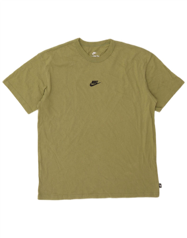 T-shirt da uomo Nike Loose Fit, top in cotone kaki medio