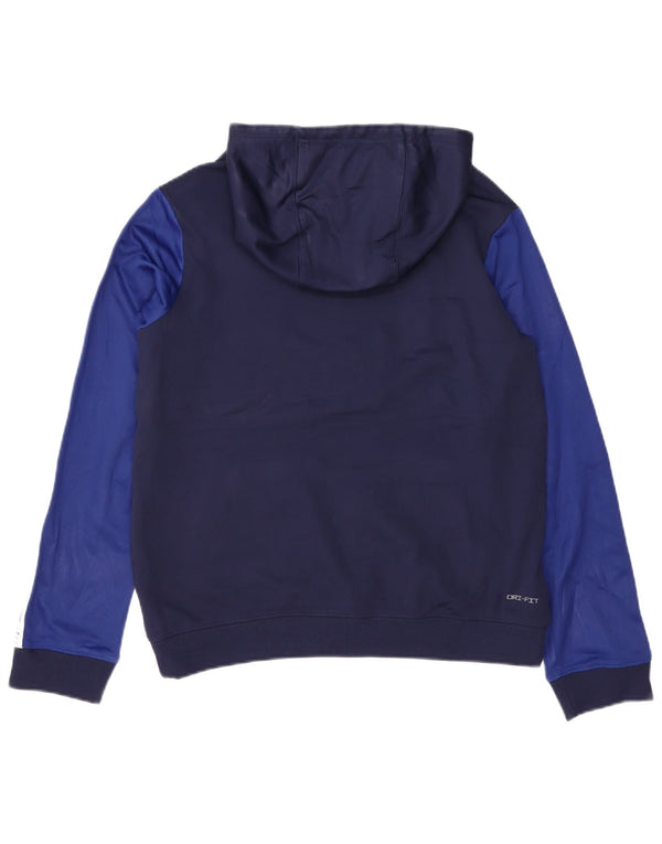 Maglia con cappuccio Nike Dri Fit da ragazzo 13-14 anni XL Blu navy Colourblock