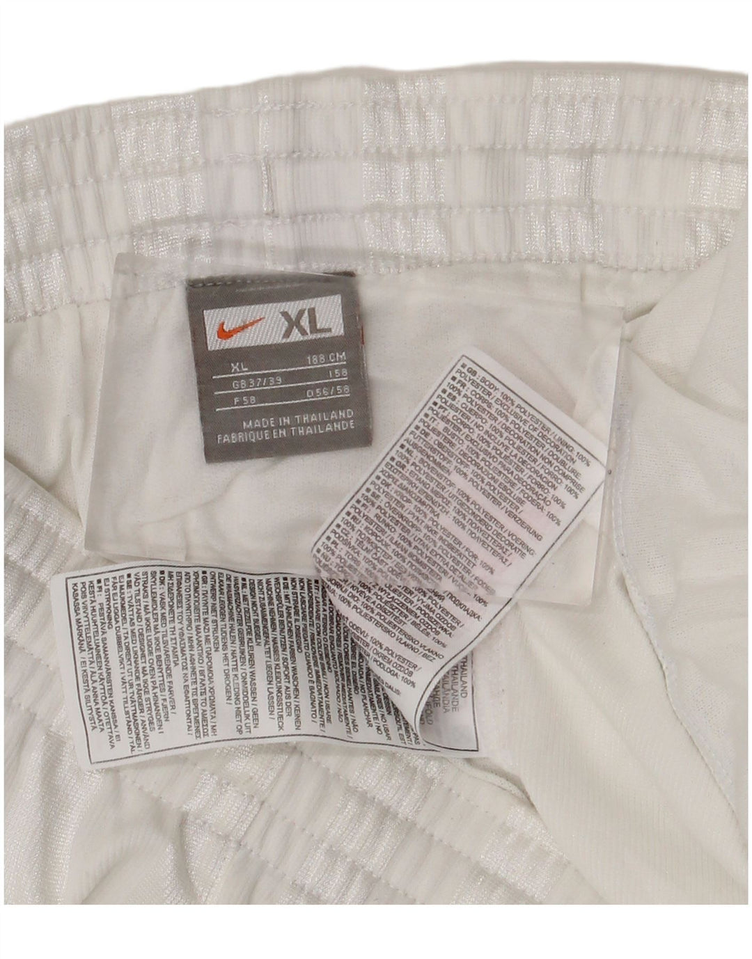 Pantaloncini sportivi Nike da uomo XL in poliestere a righe bianche