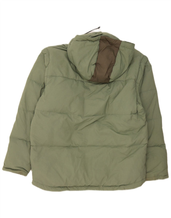 Giacca imbottita vestibilità ampia con cappuccio Fila da uomo UK 36 Small Verde poliestere