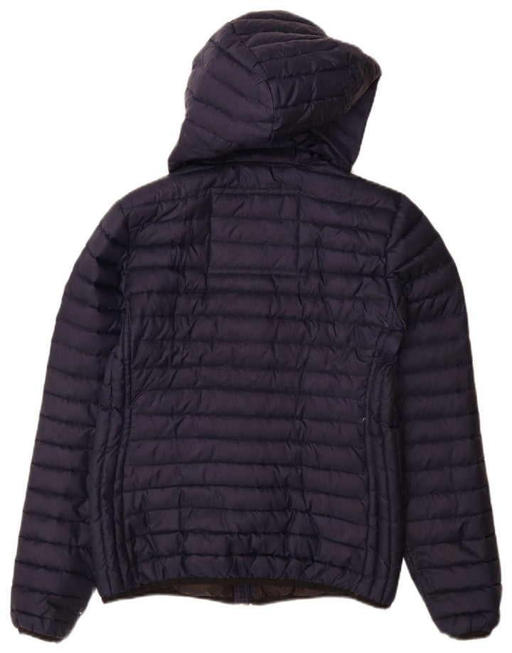 Giacca imbottita con cappuccio da donna Superdry UK 14 poliestere medio blu navy