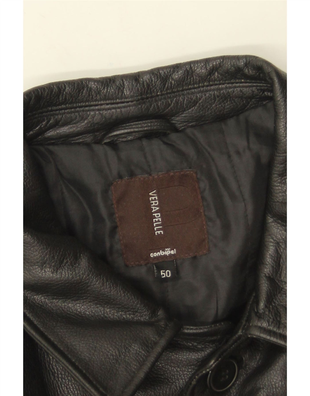 Giacca Pelle Uomo Conbipel IT 50 Large Pelle Nera