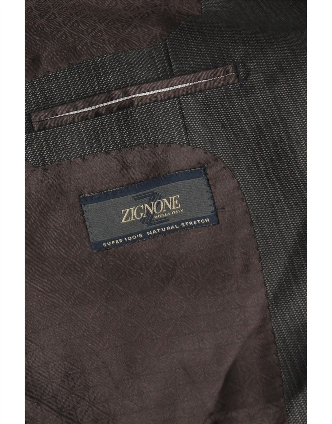 Giacca blazer da uomo a 2 bottoni Zignone UK 38 grigio medio