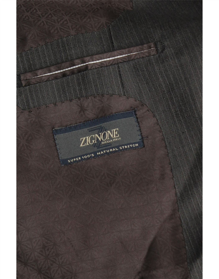 Giacca blazer da uomo a 2 bottoni Zignone UK 38 grigio medio