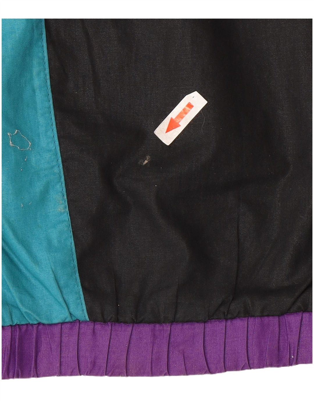 Tuta intera grafica da donna vintage UK 20 2XL Poliestere color block nero
