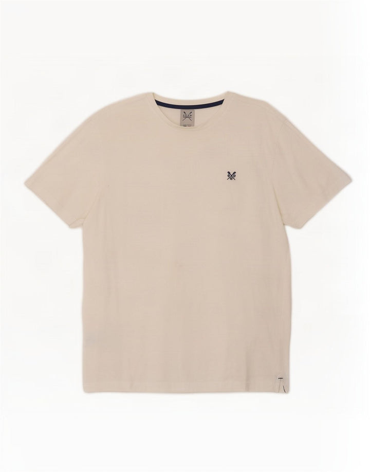Crew Clothing T-shirt da uomo Top in cotone bianco medio