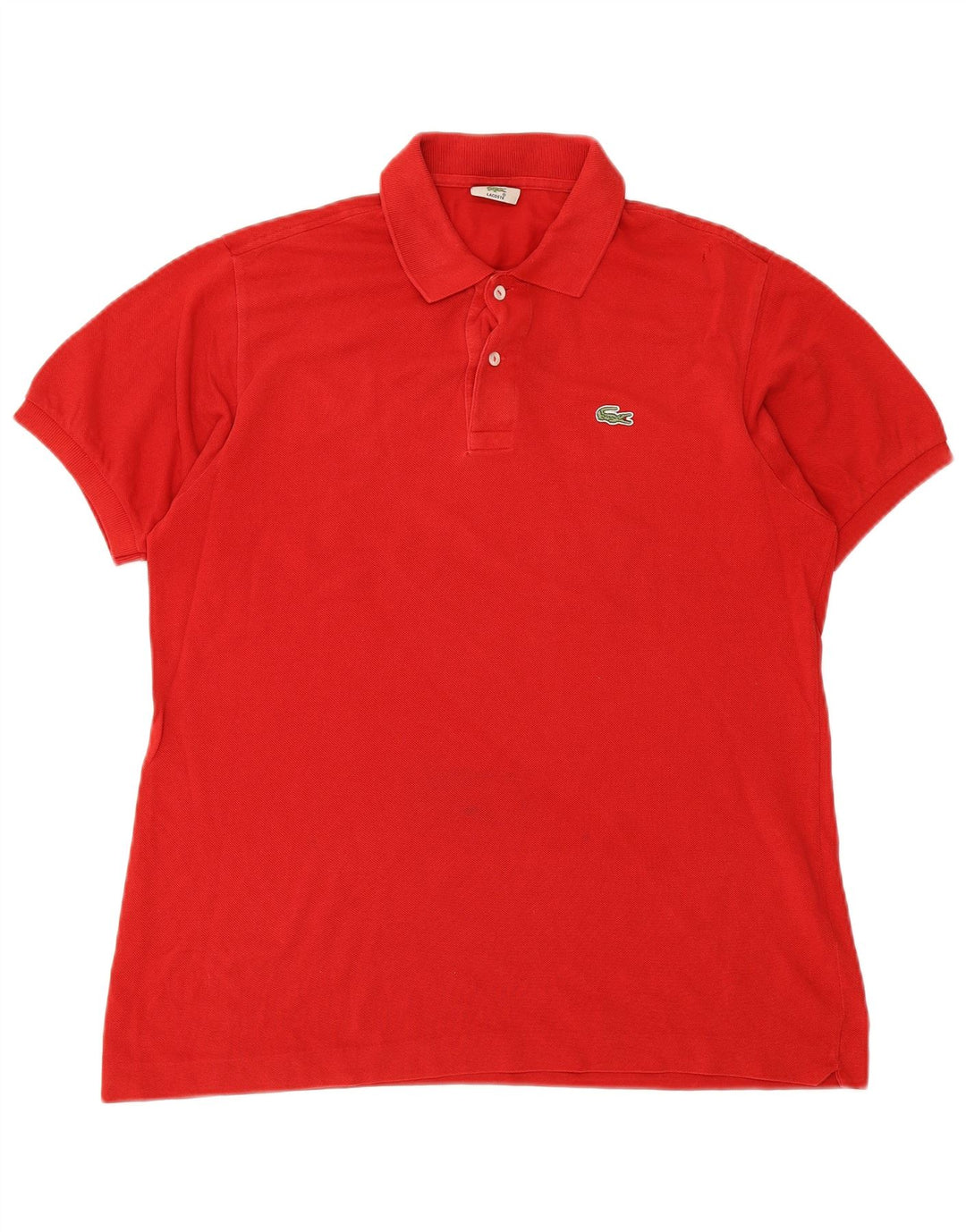 LACOSTE Mens Polo Shirt Size 5 Large Red Cotton