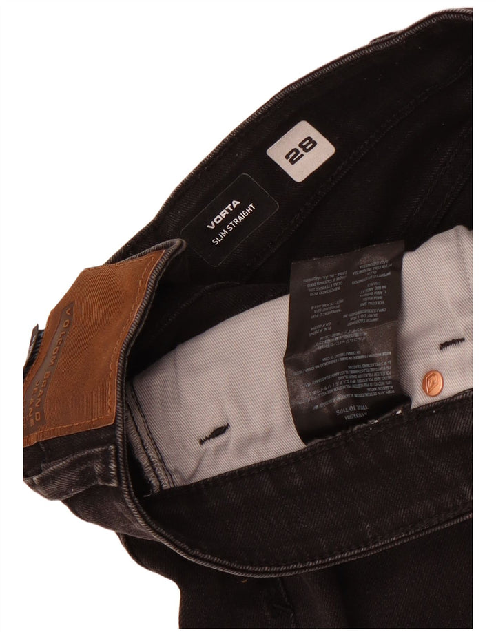 Jeans dritti slim Vorta da uomo Volcom W28 L31 cotone nero