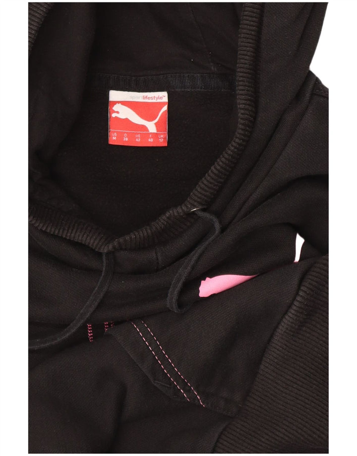 Felpa con cappuccio grafica da donna Puma UK 12 media nera