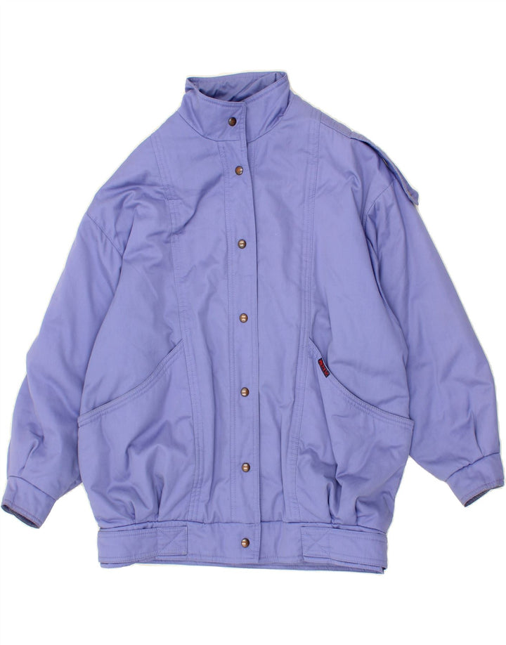 VINTAGE Womens Overcoat EU 42 Large Purple Polypeptide Vintage Vintage and Second-Hand Vintage from Messina Hembry 