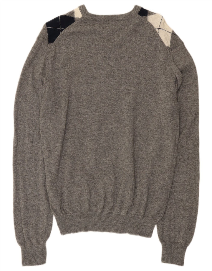 Maglione da uomo con scollo a V blu Harbour Marks & Spencer grigio medio