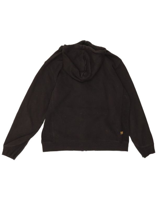 Felpa con cappuccio e zip da uomo G-Star XL in cotone nero