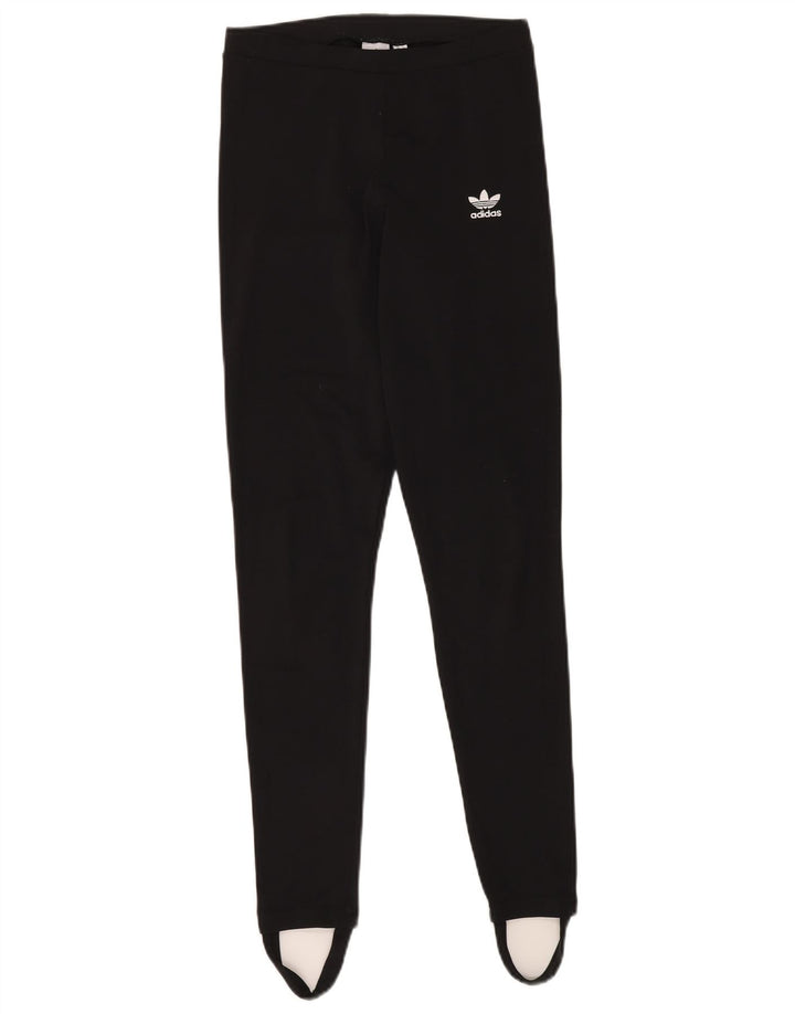 Leggings con staffa da donna ADIDAS UK 10 piccoli poliestere nero