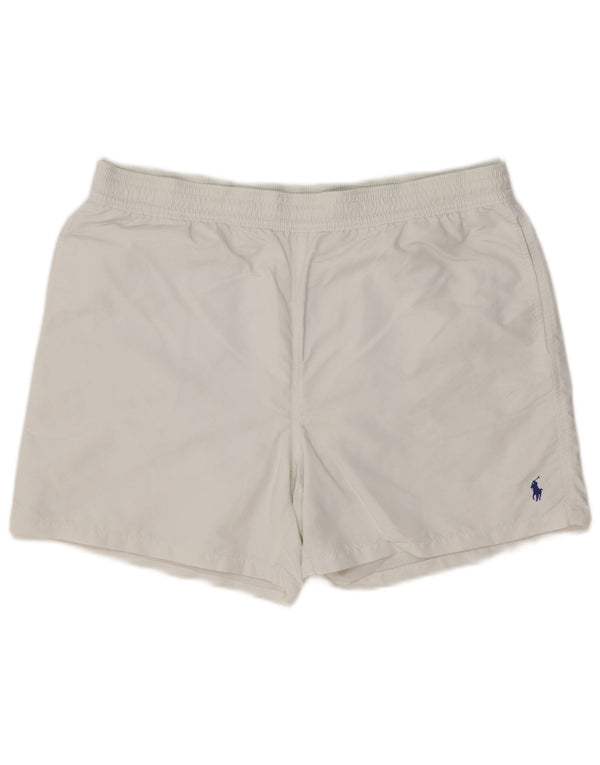 Pantaloncini da bagno da uomo Polo Ralph Lauren 2XL poliestere bianco