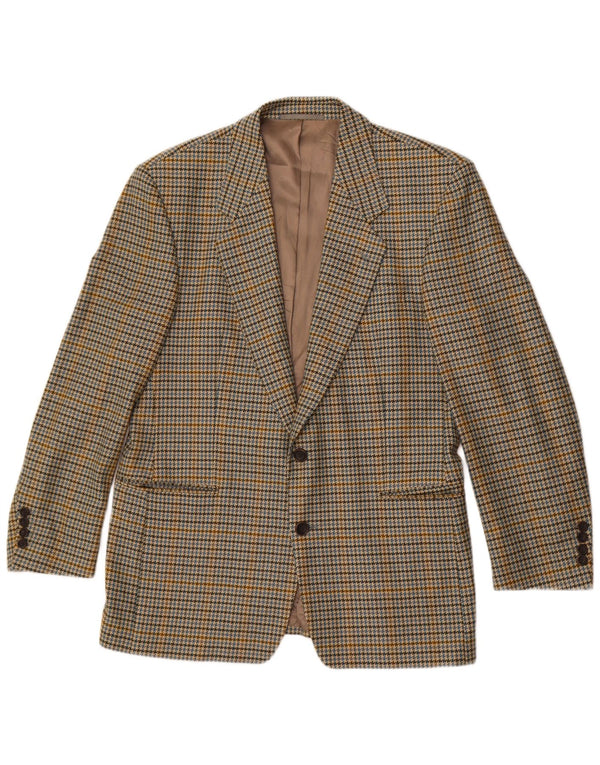 Giacca blazer da uomo Ermenegildo Zegna EU 50 medio pied de poule kaki