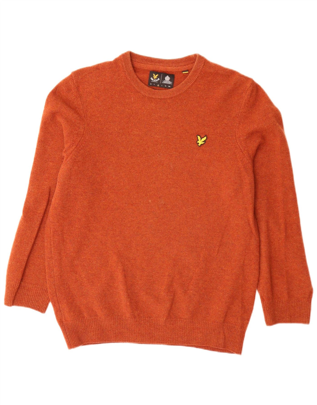 Maglione maglione girocollo da uomo vestibilità ampia Lyle & Scott arancione medio
